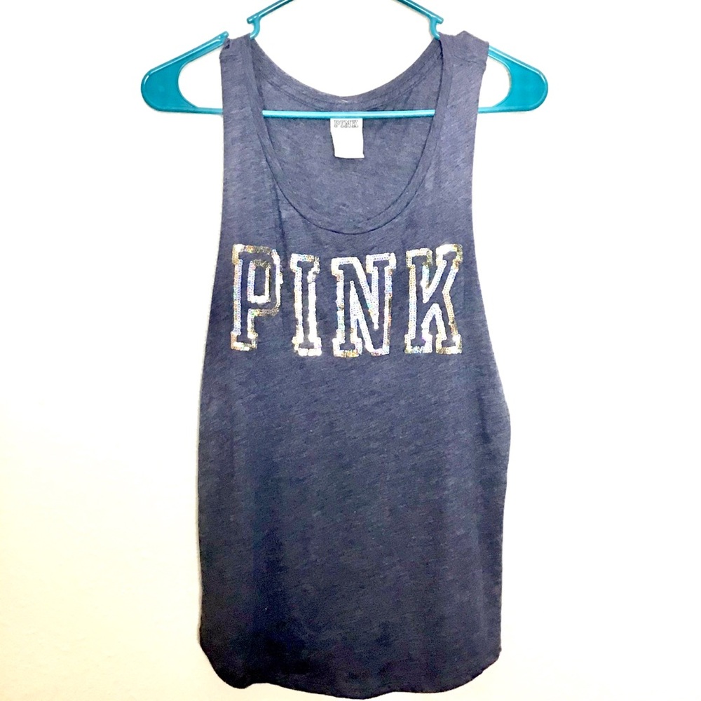 Victoria Secret Pink Glitter Tank Top